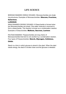 Life Science: Carbohydrates - Monosaccharides, Disaccharides, Polysaccharides