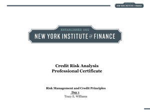 Credit Risk Analysis Professional Certificate Course