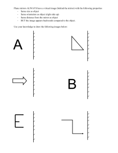 Plane Mirrors Virtual Image Properties Worksheet