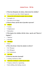 Animal Farm Quotation Analysis Worksheet