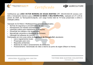 Certificado de Treinamento de Drone DJI Mavic 3 Multiespectral