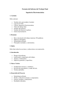 Formato Informe Trabajo Final Ingenier&iacute;a Electromec&aacute;nica