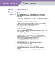 Business Partner B2: Employee Retention Exercises