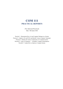 COM 111 Practical Reports: Five Computer Science Experiments