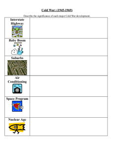 Cold War Worksheet: Key Developments (1945-1969)