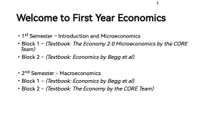 First Year Economics Syllabus: Microeconomics & Macroeconomics Overview