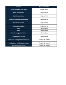 Protocolo de Investigaci&oacute;n: Variables de Ejercicio F&iacute;sico Post-Bari&aacute;trico