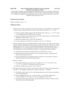 MSEN 6380 Homework 4: Phase Transformations & Kinetic Processes