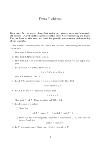 Linear Algebra Extra Problems