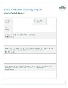 Tulane IT Lab Report Template