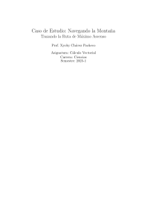 Caso de Estudio: Ruta de M&aacute;ximo Ascenso en C&aacute;lculo Vectorial