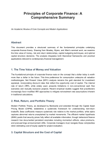 Principles of Corporate Finance Summary
