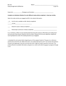 Bio 151 Phylogeny Evolution Study Reflection