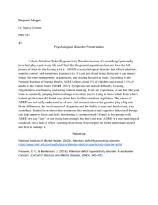 ADHD Presentation: Psychology 101 Student Work