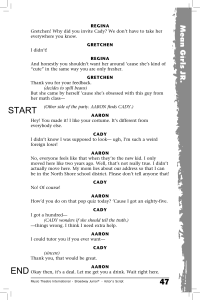 Mean Girls JR. Script - Aaron & Cady Scene