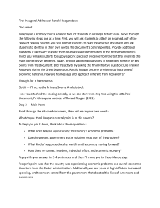 Reagan's First Inaugural Address Primary Source Analysis