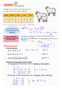 Math Sequence Lesson: Term-to-Term Rules & Examples