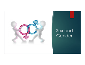 Sex and Gender Lecture: Sociology & Gender Studies