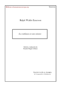 La confianza en uno mismo - Ralph Waldo Emerson