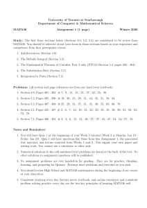 MATA36 Assignment 1: Calculus Problems (Winter 2026)