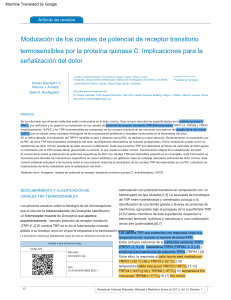 Modulaci&oacute;n de canales TRP termosensibles por PKC: Implicaciones para el dolor