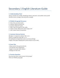 Secondary 1 English Literature Guide