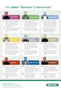 Belbin: Qu&eacute; hacer y qu&eacute; no hacer por rol de equipo
