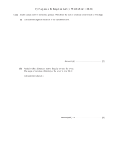 Pythagoras & Trigonometry Worksheet