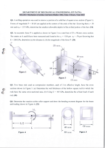 IIT Patna ME2203 Mechanics of Solids End Sem Exam 2025