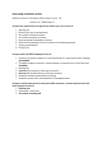 Customer Service Case Study: Supermarket & Restaurant Comparisons