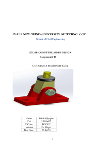 Adjustable Machinist Jack CAD Assignment