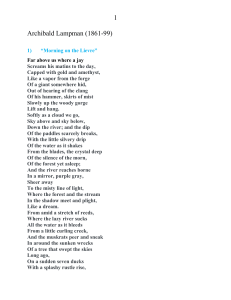 Archibald Lampman Poems: Nature & Solitude