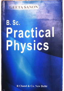 B.Sc. Practical Physics Textbook by Geeta Sanon