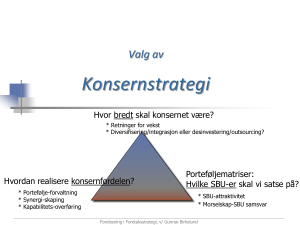 Valg af Konsernstrategi: Forelesningsnoter