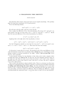 A Challenging Trig Identity Proof Guide