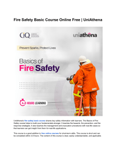 Fire Safety Basic Course Online Free | UniAthena