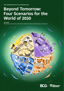 Four Scenarios for the World of 2050