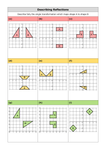 Describing Reflections Worksheet - Geometric Transformations
