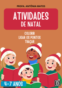 Atividades de Natal para Crian&ccedil;as 4-7 Anos: Colorir, Conectar Pontos, Tra&ccedil;ar