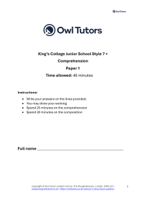 Owl-Tutors-Kings-College-Junior-School-7-Plus-Comprehension-Paper-1