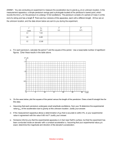 Physics Pendulum Experiment: Measuring Gravity