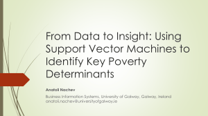 Using SVM to Identify Key Poverty Determinants