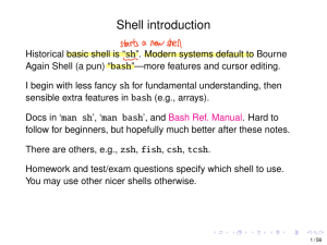 Shell Introduction: sh vs Bash Basics