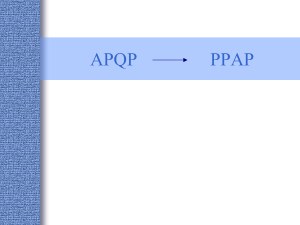 APQP PPAP Presentation: Quality Management Systems Training