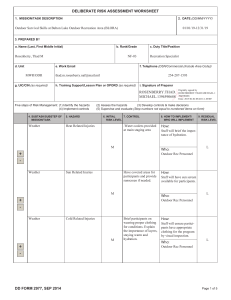 Deliberate Risk Assessment Worksheet (DD Form 2977)