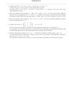 Assignment 2: Numerical Methods Problems