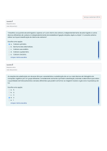 Prova de Qu&iacute;mica Org&acirc;nica - 10 Quest&otilde;es