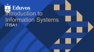 Introduction to Information Systems Course Material