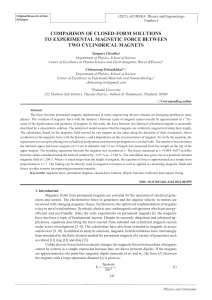 Magnetic Force Between Cylindrical Magnets: Closed-Form Solutions vs Experiment