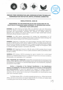 MITHI Resolution 2025-05: ICT Standards Compliance